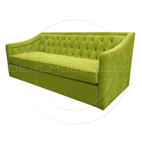 Chesterfield Schlafsofa Bergenia Plus mit Schlaffunktion Samt 3-Sitzer