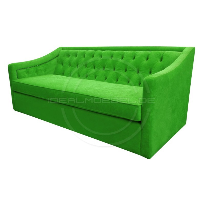 Chesterfield Schlafsofa Bergenia Plus mit Schlaffunktion Samt 3-Sitzer