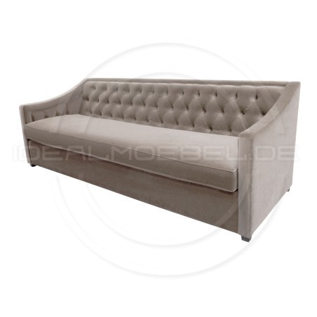 Chesterfield Schlafsofa Bergenia Plus mit Schlaffunktion Samt 3,5-Sitzer