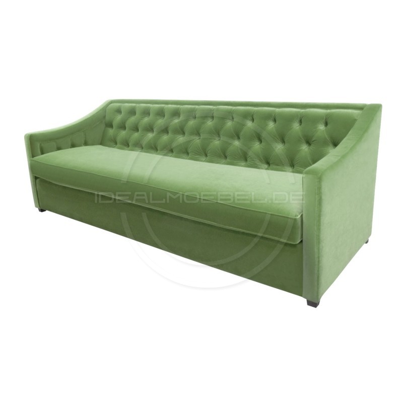 Chesterfield Schlafsofa Bergenia Plus mit Schlaffunktion Samt 3,5-Sitzer