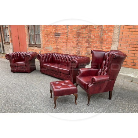 Chesterfield Ledersofa Classic XL 3,5-Sitzer