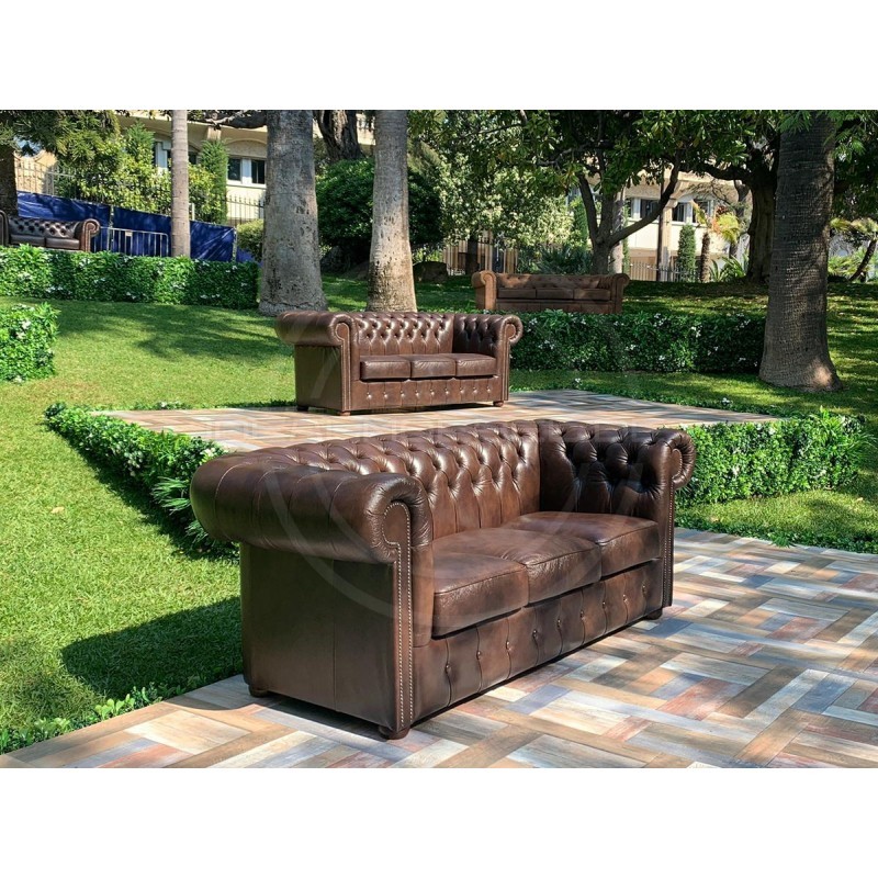 Chesterfield Ledersofa Classic XL 3,5-Sitzer