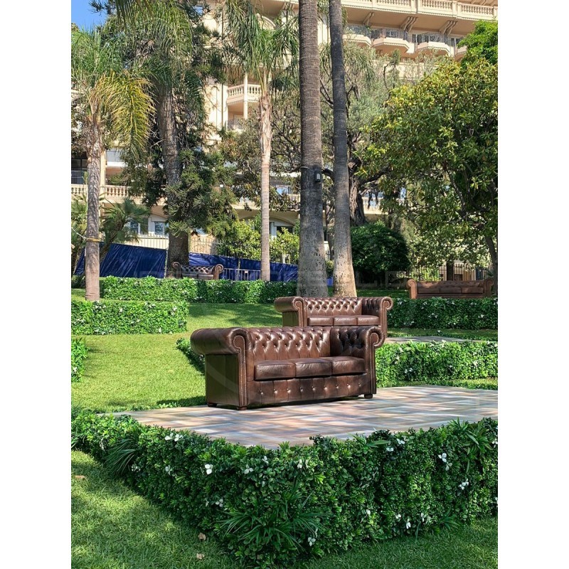 Chesterfield Ledersofa Classic 3-Sitzer