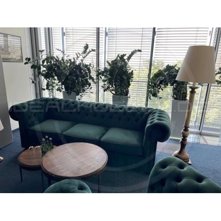 Chesterfield Sofa Classic Samt 3-Sitzer