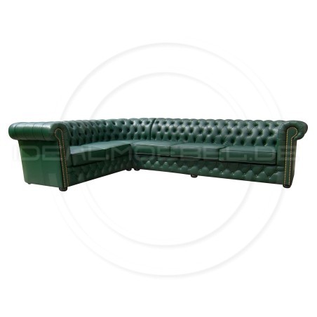 Chesterfield Ecksofa Normal Leder 255x340