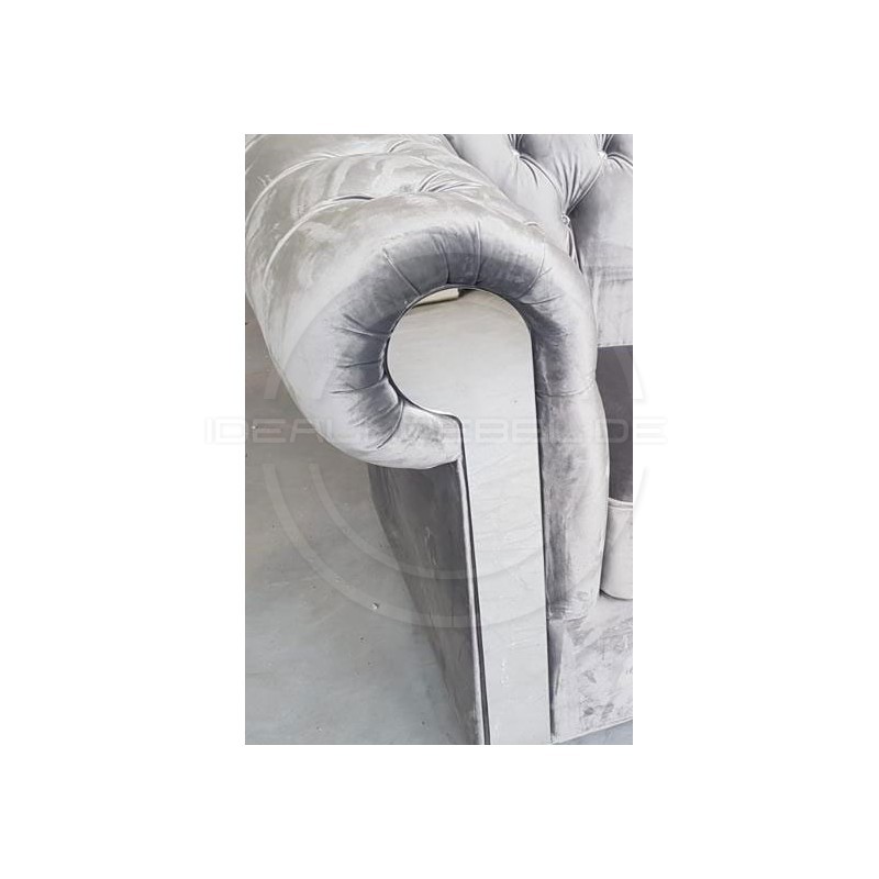 Chesterfield Sofa Classic Samt 3-Sitzer