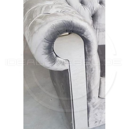 Chesterfield Sofa Classic Samt 3-Sitzer