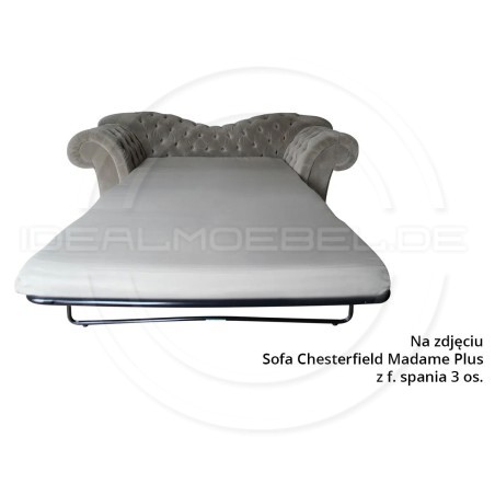 Kleine Chesterfield Sofa Madame Wave mit Schlaffunktion Samt 2-Sitzer