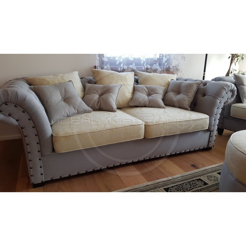Chesterfield Sofa Diva Plus Samt 3-Sitzer