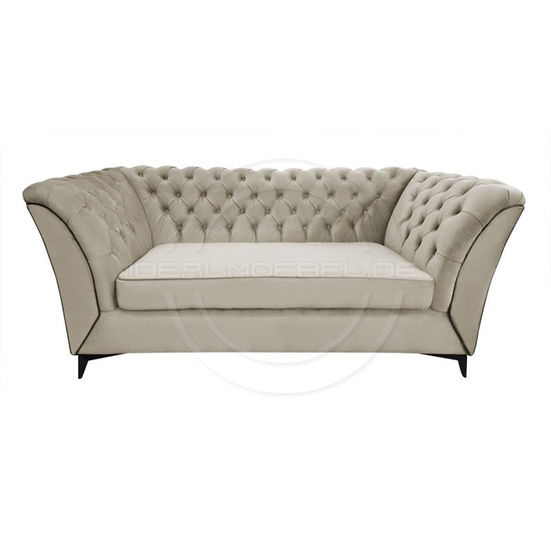 Chesterfield Sofa Luton Samt 3-Sitzer