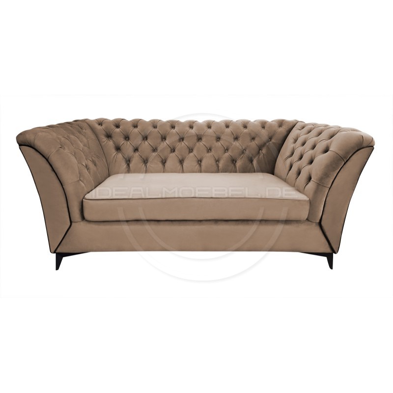 Chesterfield Sofa Luton Samt 3-Sitzer