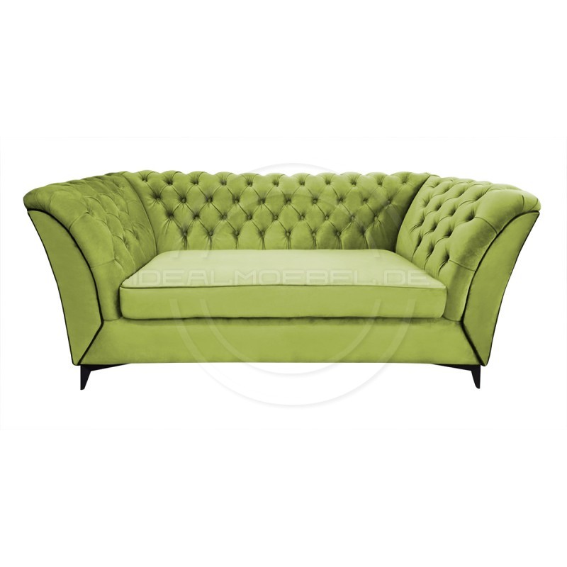 Chesterfield Sofa Luton Samt 3-Sitzer