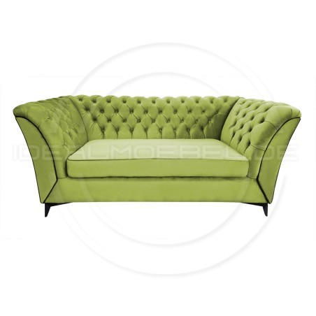 Chesterfield Sofa Luton Samt 3-Sitzer