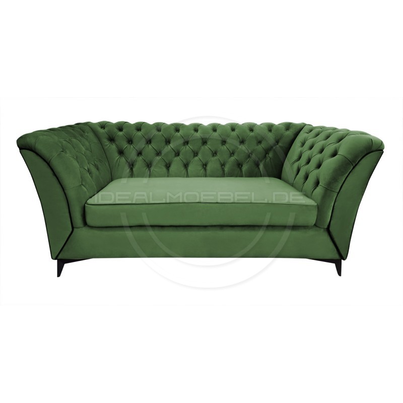 Chesterfield Sofa Luton Samt 3-Sitzer