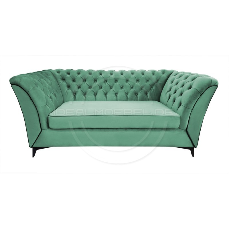 Chesterfield Sofa Luton Samt 3-Sitzer