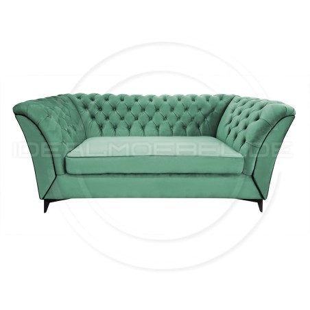 Chesterfield Sofa Luton Samt 3-Sitzer