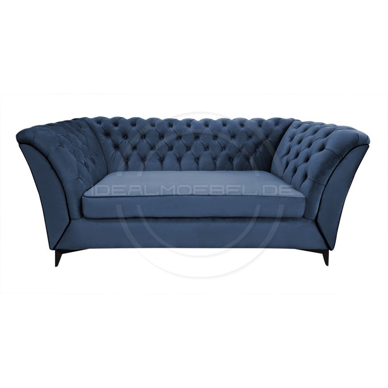 Chesterfield Sofa Luton Samt 3-Sitzer