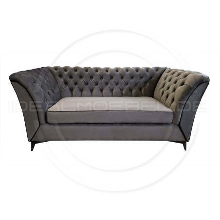 Chesterfield Sofa Luton Samt 3-Sitzer