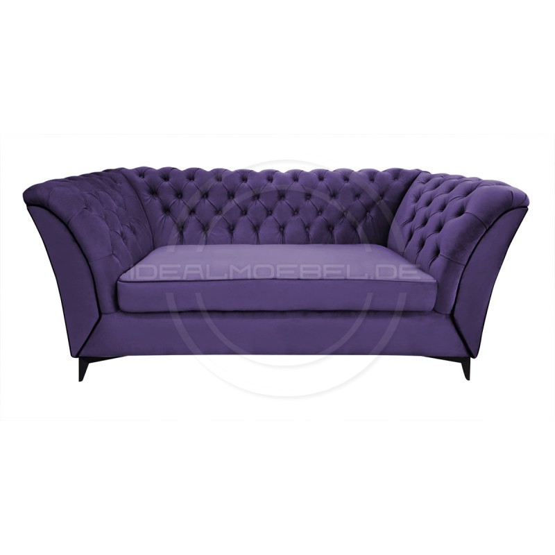 Chesterfield Sofa Luton Samt 3-Sitzer