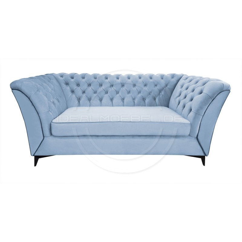 Chesterfield Sofa Luton Samt 3-Sitzer