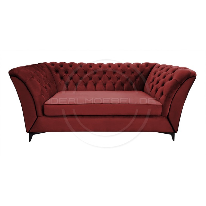 Chesterfield Sofa Luton Samt 3-Sitzer