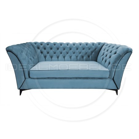 Chesterfield Sofa Luton Samt 3-Sitzer