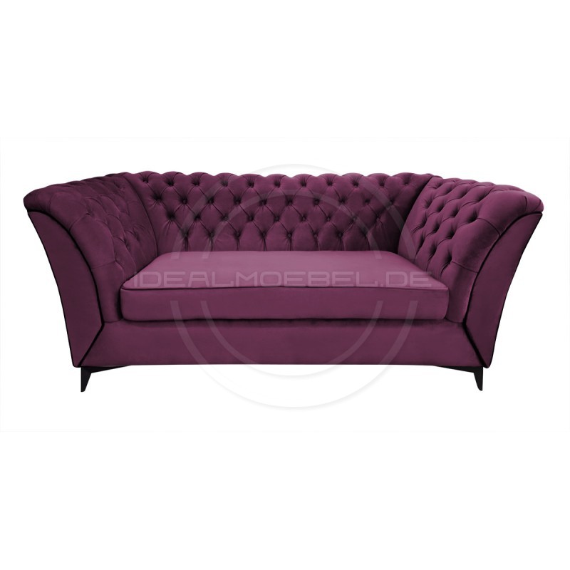 Chesterfield Sofa Luton Samt 3-Sitzer