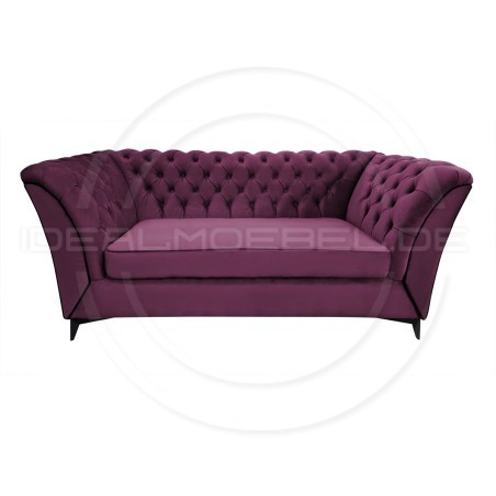 Chesterfield Sofa Luton Samt 3-Sitzer