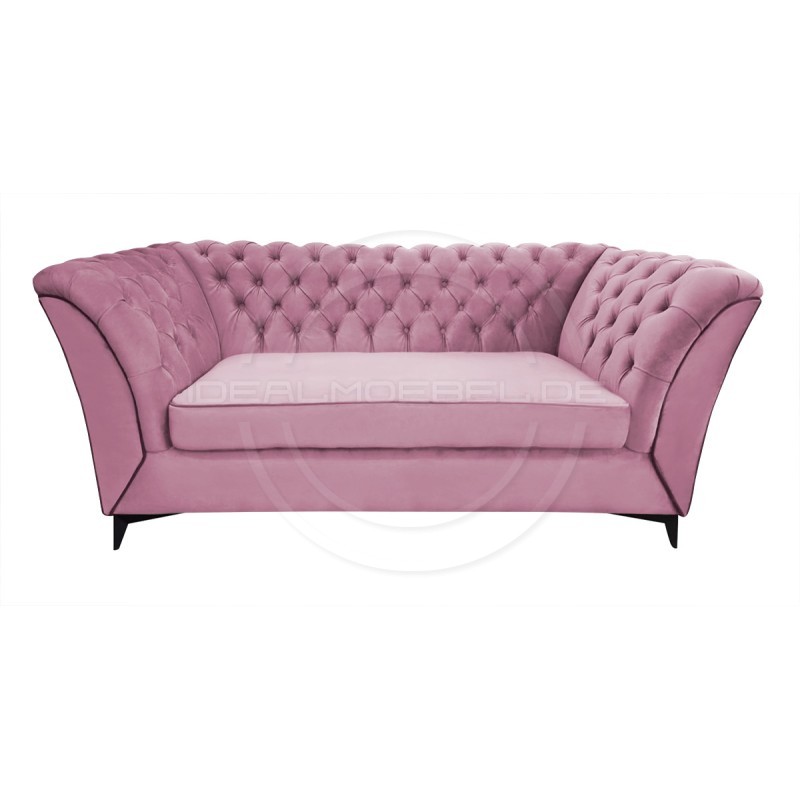 Chesterfield Sofa Luton Samt 3-Sitzer