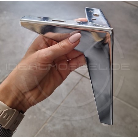 Chesterfield Glamour Sofa Luton Samt 3-Sitzer Silber Beine