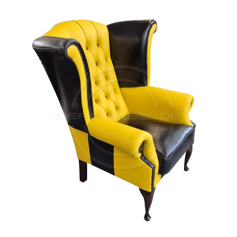 Moderner Ohrensessel Chesterfield Lord Regent Leder