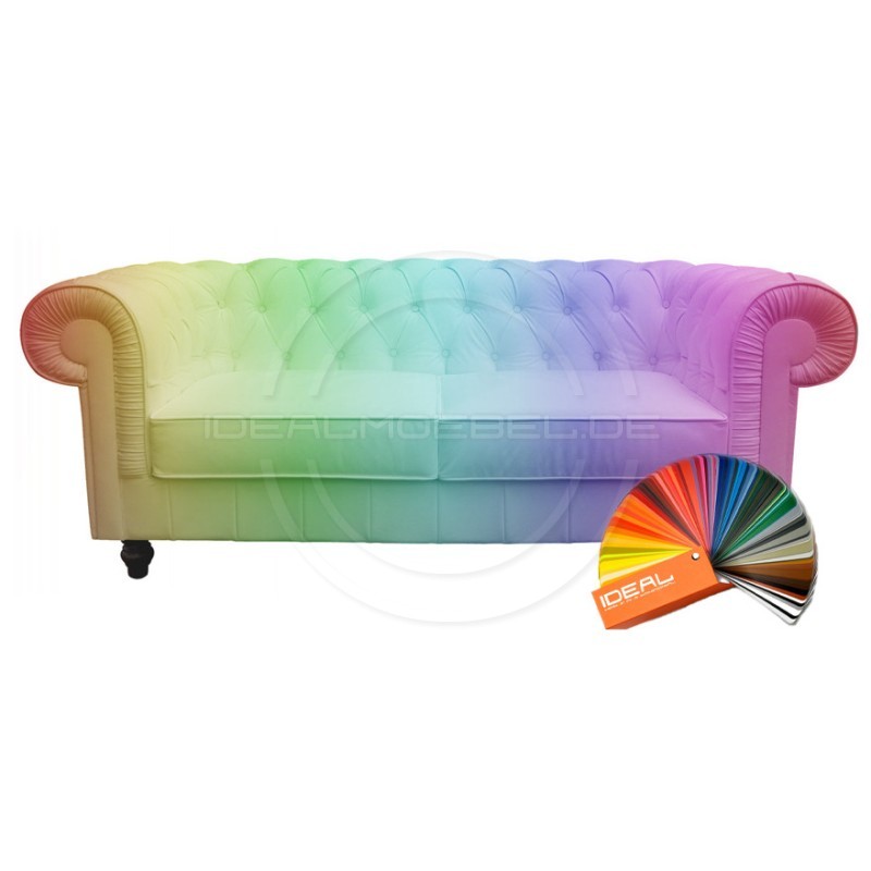 Chesterfield Ledersofa Canon 2-Sitzer | idealmoebel.de