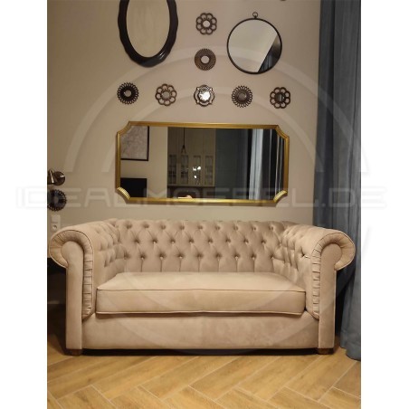Chesterfield Sofa March Samt 2,5-Sitzer