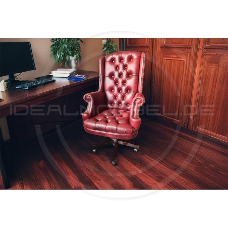 Chesterfield Bürosessel Edward Leder