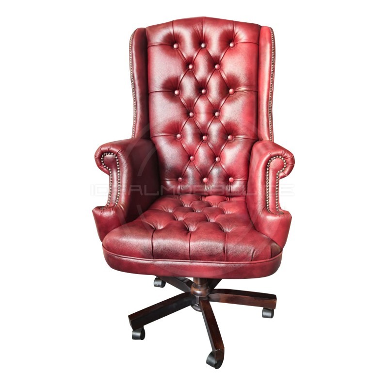 Chesterfield Bürosessel Edward Leder