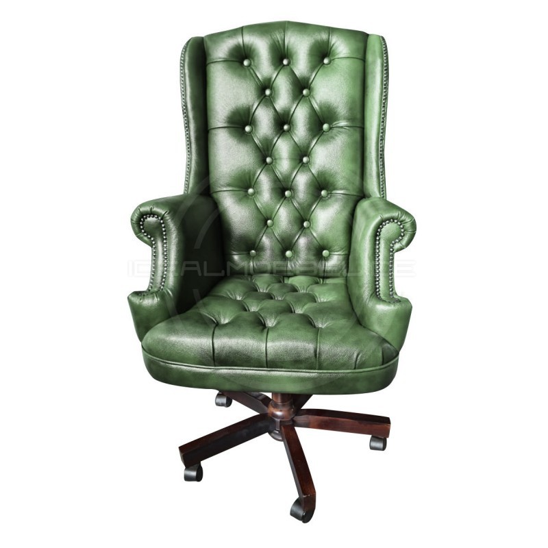 Chesterfield Bürosessel Edward Leder