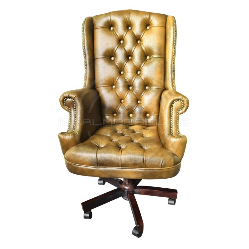 Chesterfield Bürosessel Edward Leder