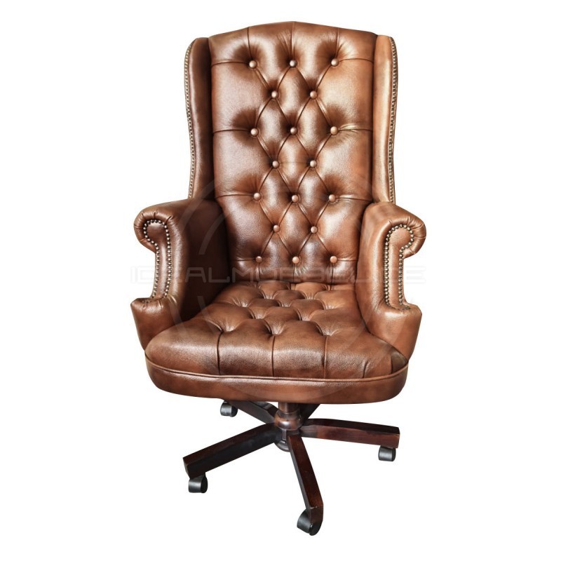 Chesterfield Bürosessel Edward Leder