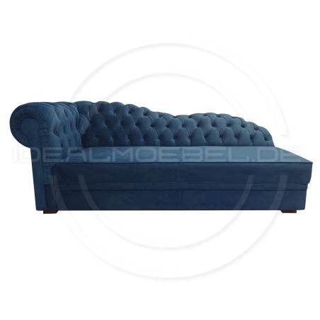 Empire Chaiselongue Chesterfield Normal mit Schlaffunktion Samt