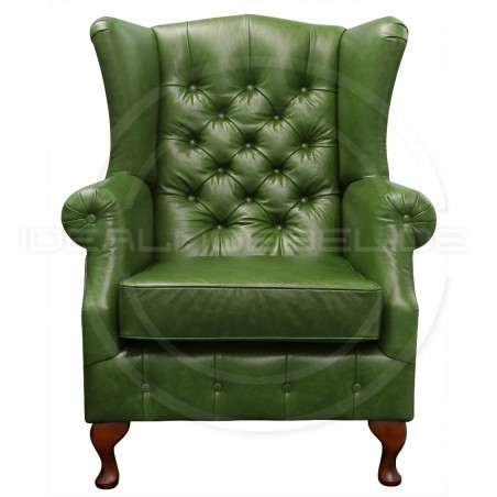 Fotel Chesterfield Uszak w skórze