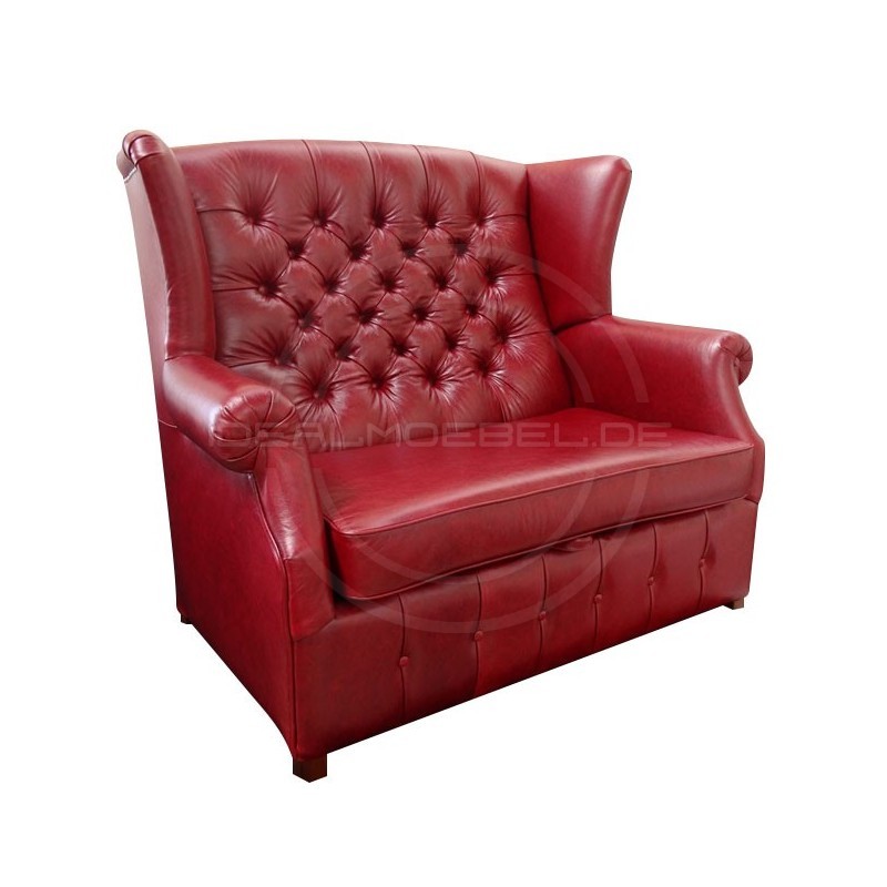 Sofa Chesterfield Uszak Old w skórze