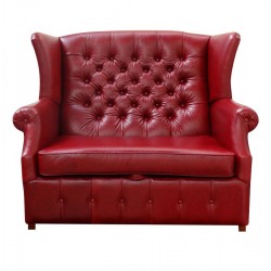 Sofa Chesterfield Uszak Old w skórze