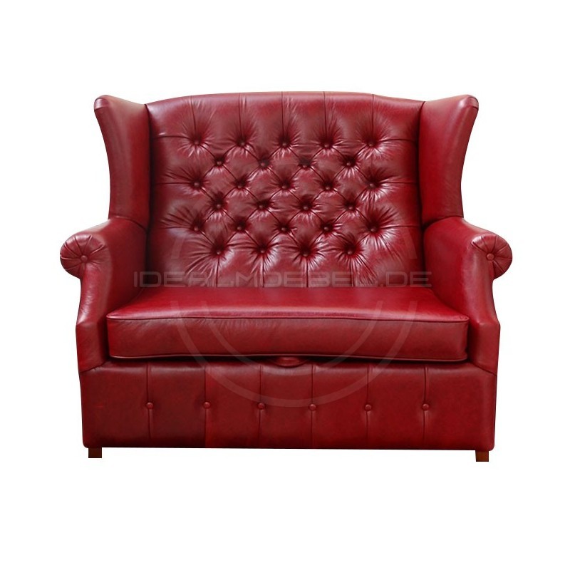 Sofa Chesterfield Uszak Old w skórze