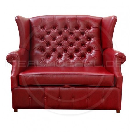 Sofa Chesterfield Uszak Old w skórze