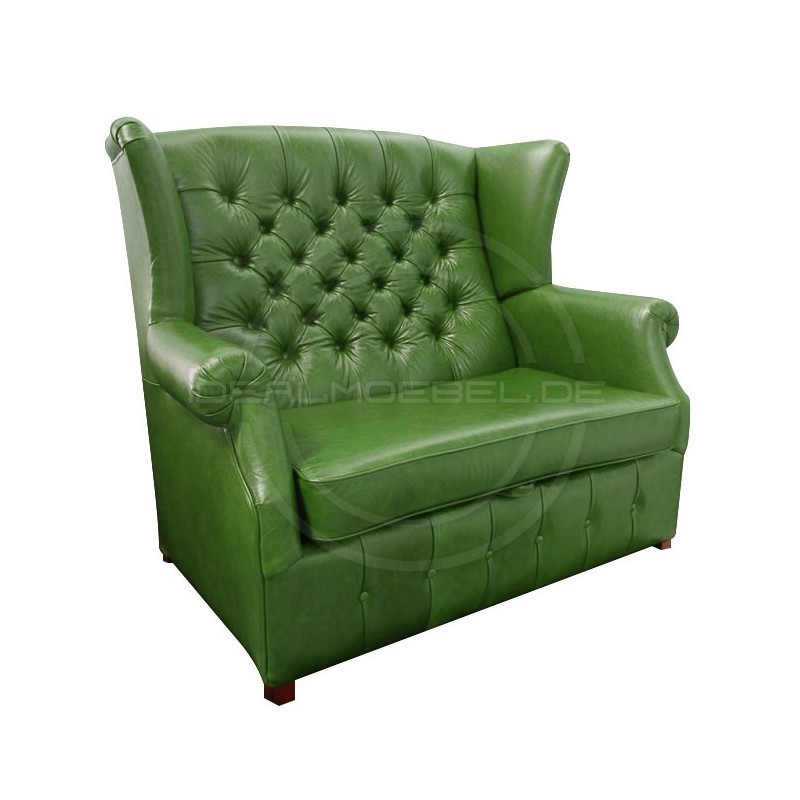 Sofa Chesterfield Uszak Old w skórze