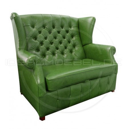 Sofa Chesterfield Uszak Old w skórze