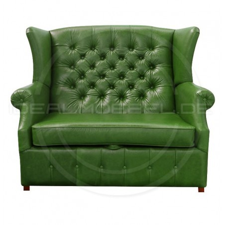 Sofa Chesterfield Uszak Old w skórze