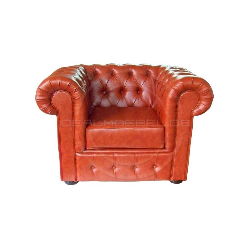 Fotel Chesterfield Ideal ekoskóra