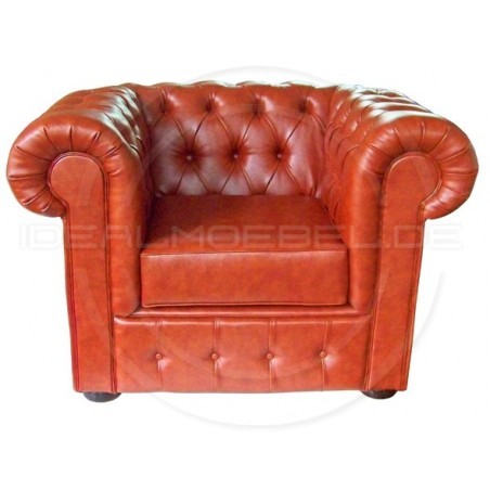 Fotel Chesterfield Ideal ekoskóra