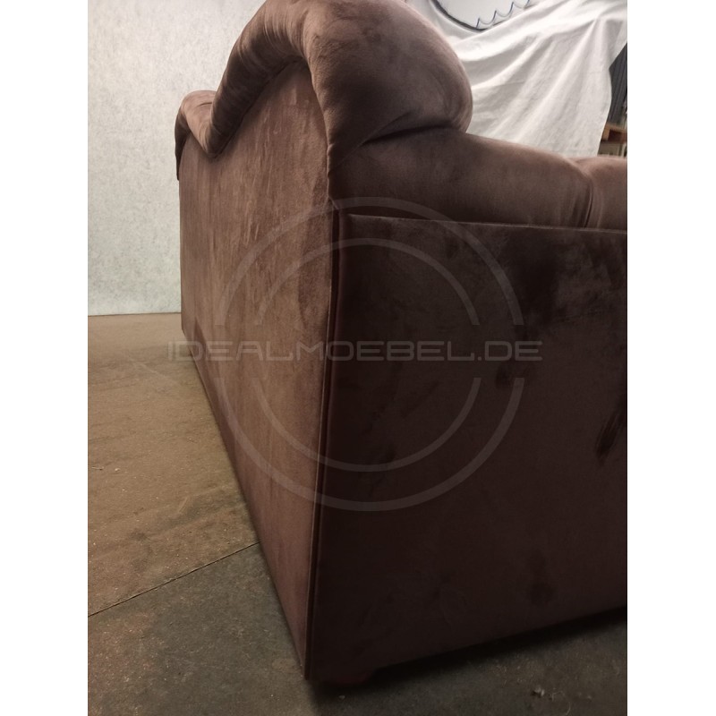 Chesterfield Schlafsofa Mondelebrity mit Schlaffunktion Samt 3-Sitzer